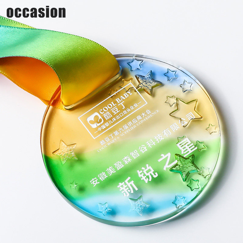 Crystal medals to be customized for the upscale creative trophies Trophy Basketball Football Match Honours Metal Memorial Medal-Taobao