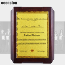 Honorary plaque custom embroidery qualification certificate production custom Gold Foil Medal authorization card franchise card lettering