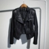 Thời trang Tide 2018 Thu đứng cổ áo Slim Thin Hai lớp được giặt PU Leather Motorcycle Leather Leather Leather Jacket áo khoác da nữ zara Quần áo da