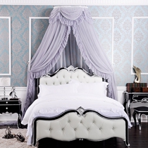 Queen Fan retro European style court wind mosquito net bed mantle light luxury expensive elegant gray canopy Net red mosquito net