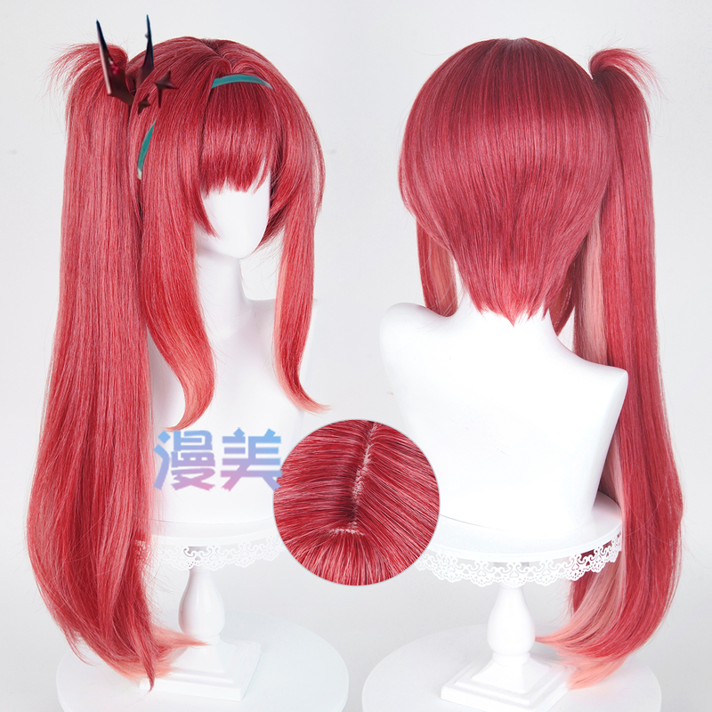 Anime Goddess of Victory: Nier Automata Raphtalia Little Red Riding Hood Cosplay Wig Tiger Clip Ponytail Scalp Top
