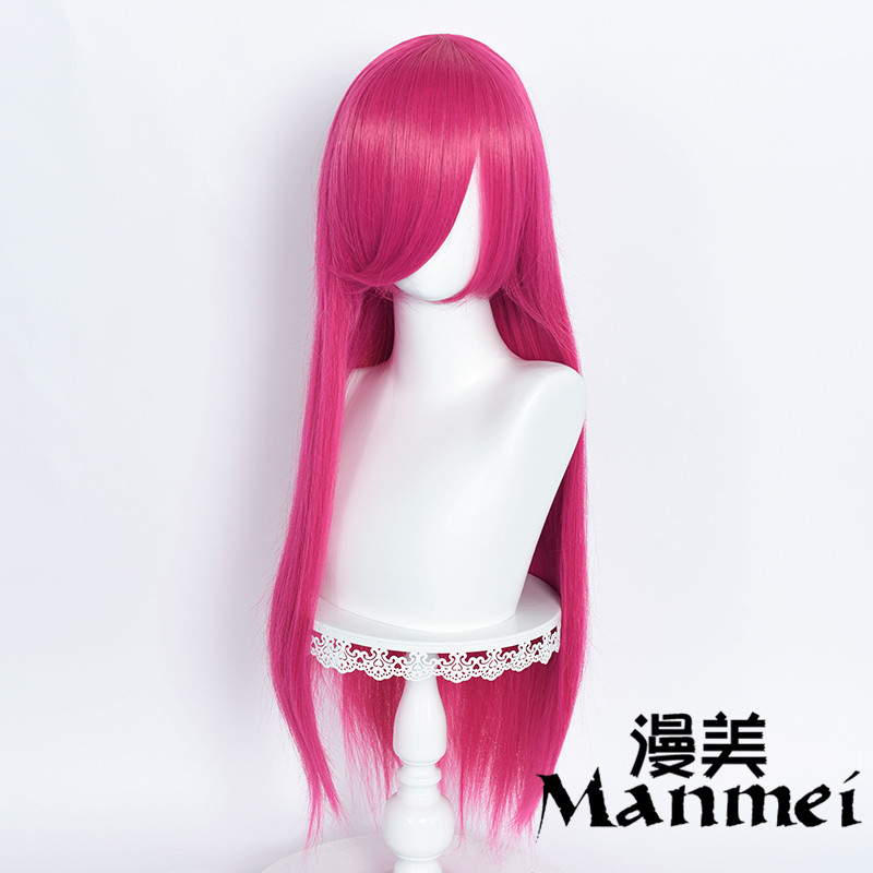 Style & 6Manmei   80cm Long straight Polychromatic Long bangs hair Mother modelling Practice Universal use cos Wigs   cosplay False hair