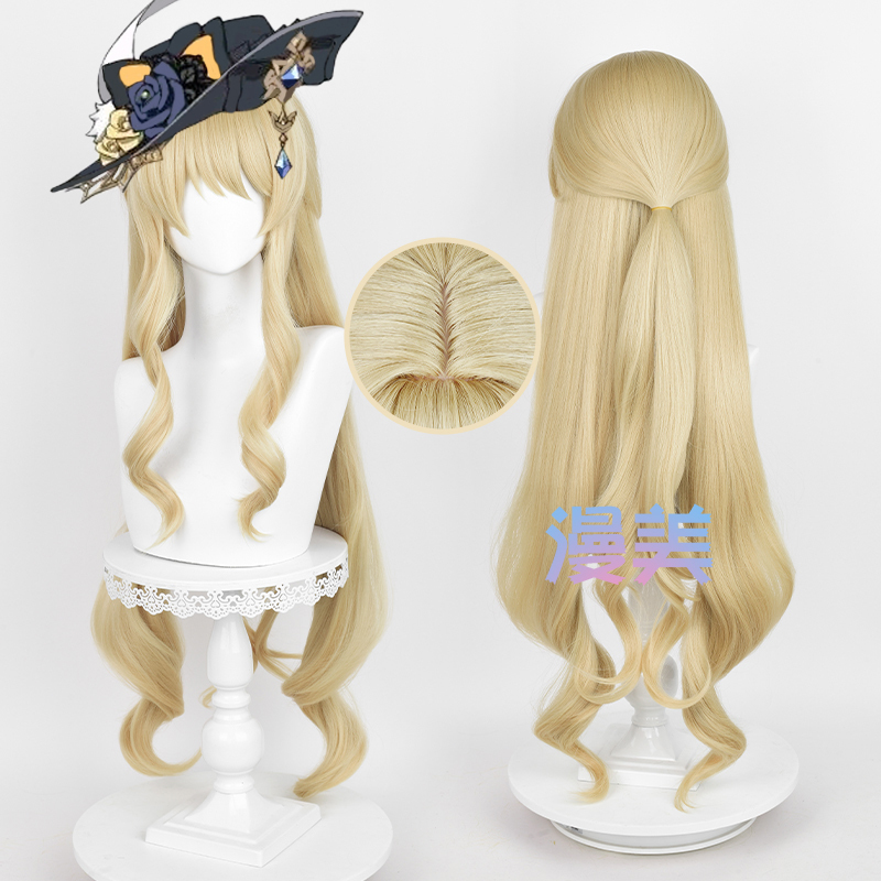 Manmei Original Fontan Shen Navia Cosplay Wig Simulated Scalp Mixed Fluffy Hair