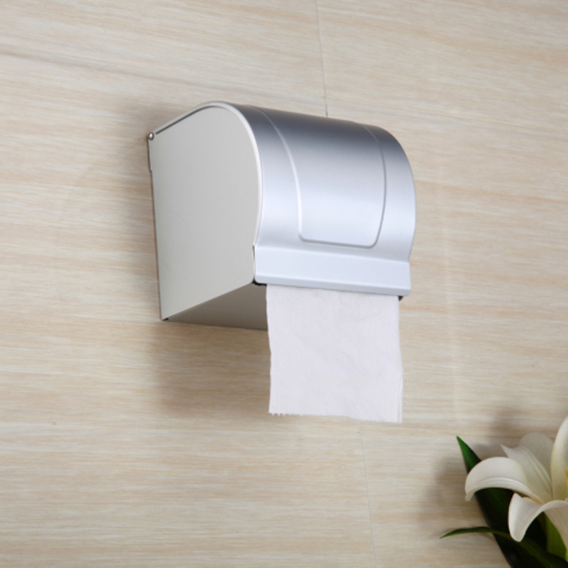 Bathroom waterproof tissue holder pendant roll toilet paper box toilet paper box space aluminum toilet paper fully enclosed tissue box X2532