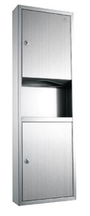 Jinhang Bathroom Tooling Paper Rack 304 Stainless Steel Sandy Surface Two-in-one Hygienic Carton Bin A-610