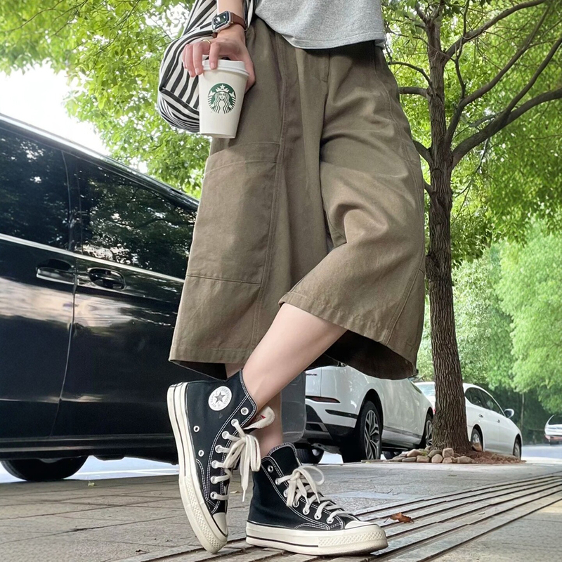 2026 Super Popular Retro Wide-Leg Cropped Pants for Women, Summer Thin Style, Plus Size, High-Waisted, Loose, Slimming, Workwear Shorts 2026 Super Popular Retro Wide-Leg Cropped Pants for Women, Summer Thin Style, Plus Size, High-Waisted, Loose, Slimming, Workwear Shorts