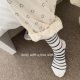 Autumn and winter Korean CHIC cute smile face casual pants brushed cotton pajamas loose ladies home pants can be worn ນອກ