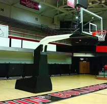Adult professional hydraulic basketball rack indoor and outdoor childrens lifting electric walking blue ball rack buried square tube basketball basket