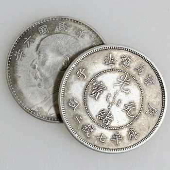 Spot antique silver dollar, yuan datou silver dollar, antique coin, shuanglong guangxu silver dollar, antique silver coin