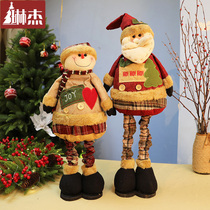 Linger 120CM Christmas decoration Old Man snowman Christmas scene layout large Christmas doll Christmas ornaments