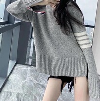 Thom Browne sweater autumn winter TB four-pole round neckline with thickened wool-knitted sweatshirt male and female