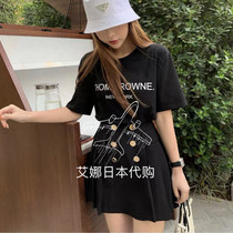 (Aina Ridai) Thom Summer Academy wind loose age TB casual letter short sleeve t-shirt