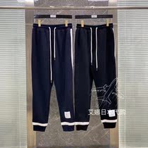 Thom Browne2021 autumn winter new TB cross guard pants for men and women casual loose sports pants