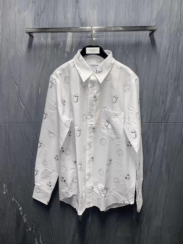 Aina Ridai Thom Browne 2020 summer new men's and women's same embroidered oxford shirt top