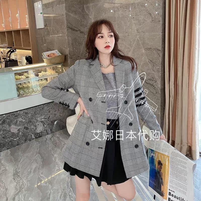 Thom Browne 20 fall new retro Inn College Wind splicing Coloured Gwen suit jacket