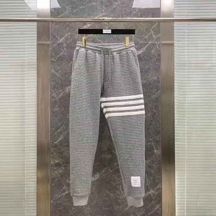 Thom Browne Japan Autumn Winter Paragraph TB Matchman Cotton Gg Casual Pants Men and women Sporting Thick Cotton Pants
