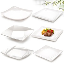 A5 Melamine Plate square plastic dish restaurant Commercial Square corner plate imitation porcelain tableware fast food cooking plate
