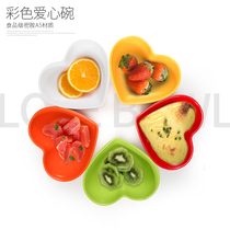 Plastic dessert fruit salad bowl turning Bowl creative love heart bowl rotating small hot pot restaurant cutlery cute