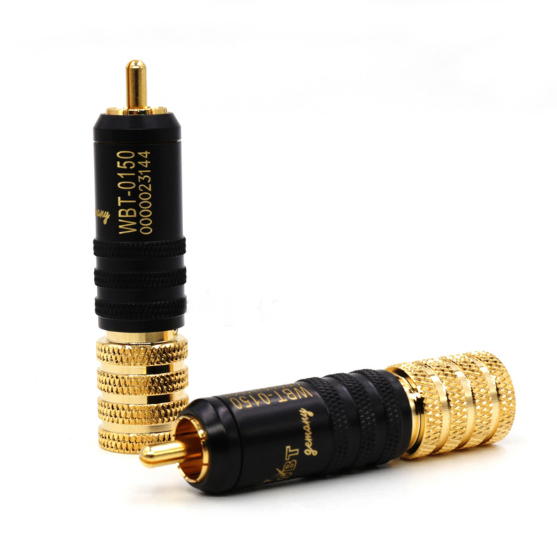 German Wbt-0150 Gold-Plated Rca Plug Audiophile Audio Amplifier Lotus Plug Audio Cable Signal Cable Connector