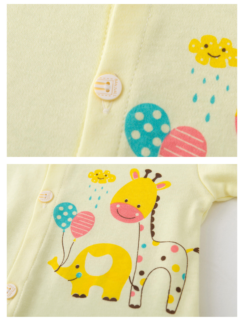 Bộ quần áo sơ sinh cotton cotton cho bé sơ sinh mùa hè 0-3 tháng 6 Đồ sơ sinh cho bé chuẩn bị đồ sơ sinh
