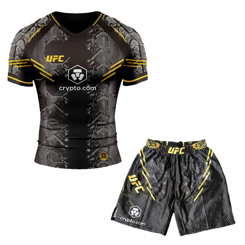 Ufc T-Shirt Ufc Fight Night Collaboration Boxing Muay Thai Loose Quick-Dry Sports Training Fighting T-Shirt