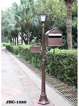1020 retro antique shape pole mailbox letter and newspaper box mailbox