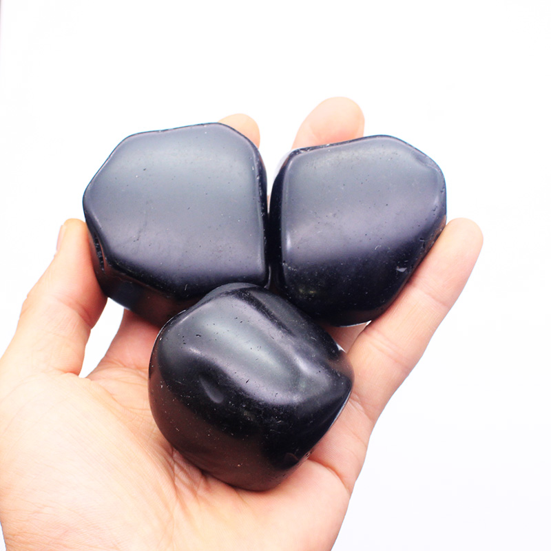 Ruhong tinh thể đá gốc tự nhiên obsidian hạt lớn đồ trang trí sỏi một pound vật liệu khắc len phế liệu - Trang trí nội thất dcor phòng ngủ chill