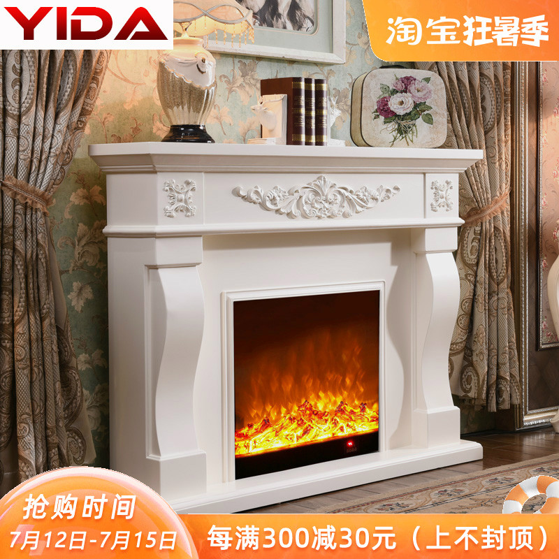 One Da 1 1 1 2 1 5 m Au Style Fireplace American TV Cabinet Carved electric fireplace Core Simulation Fire Heating Fireplace