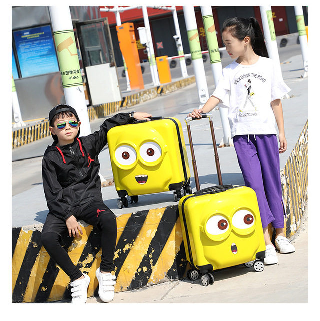 Cartoon children's trolley case 18 inch suitcase for men and women baby suitcase universal wheel children 20 inch boarding case