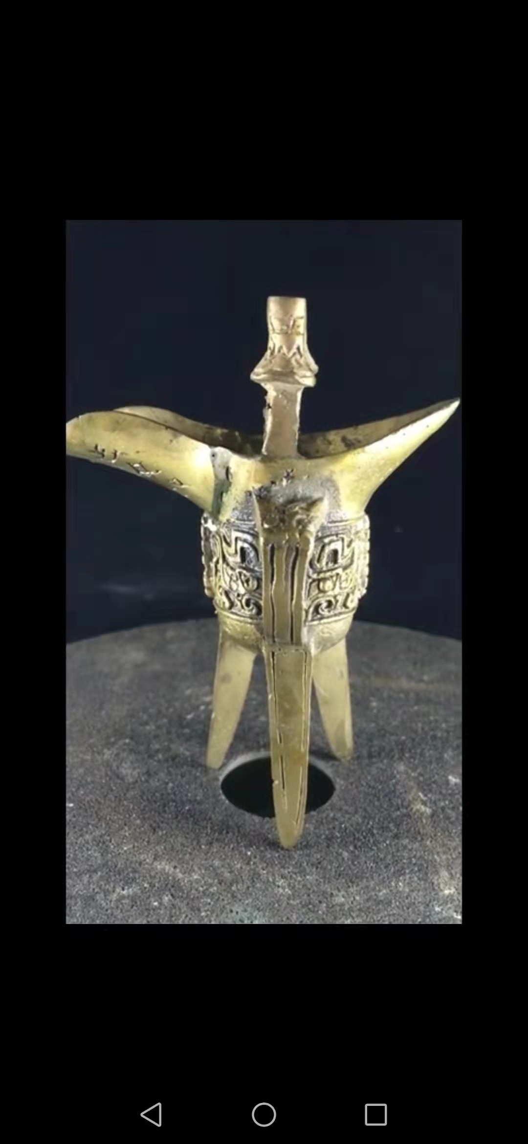 Antique bronze ware baron antique bronze color workmanship fine wine with swing piece collection