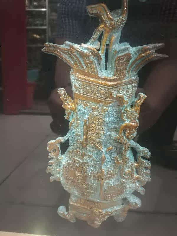 Wall-mounted Imitation Antique Bronze Ware Lotus Crane Square Pot Business Gift Featured Chinese Furniture Craft Gift Pendulum