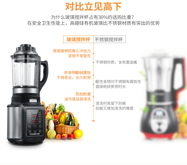 máy xay hattiecs Máy sưởi ấm tự động máy nghiền tường máy ép trái cây hộ gia đình nhỏ rau quả xỉ đậu nành không sữa chiên nước trái cây đa chức năng - Máy ép trái cây máy xay sinh tố electrolux