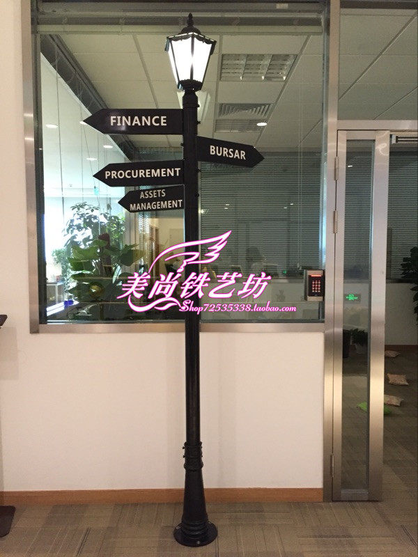 Iron Art Outdoor Signs Cell Guide Cards Arrowhead Shine Guide Signs Guide Signage Diversion Signage Tailor-Taobao