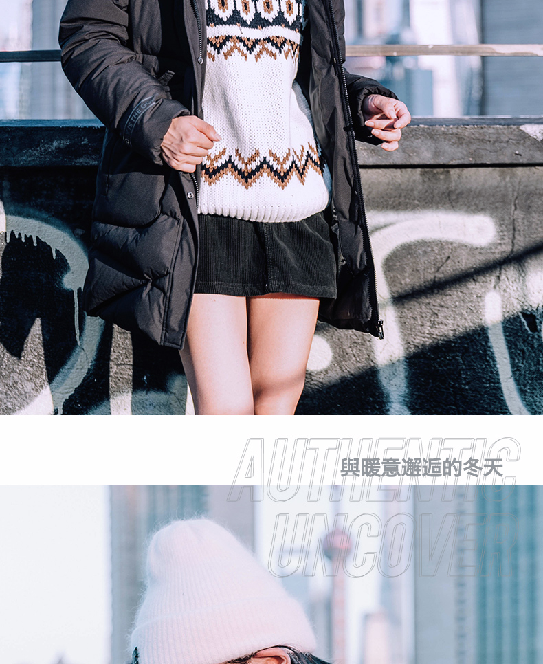 鸟 女 2018 khóa kéo mới mùa thu đông mới mở quần áo thể thao nữ xuống áo phao dáng dài hàn quốc