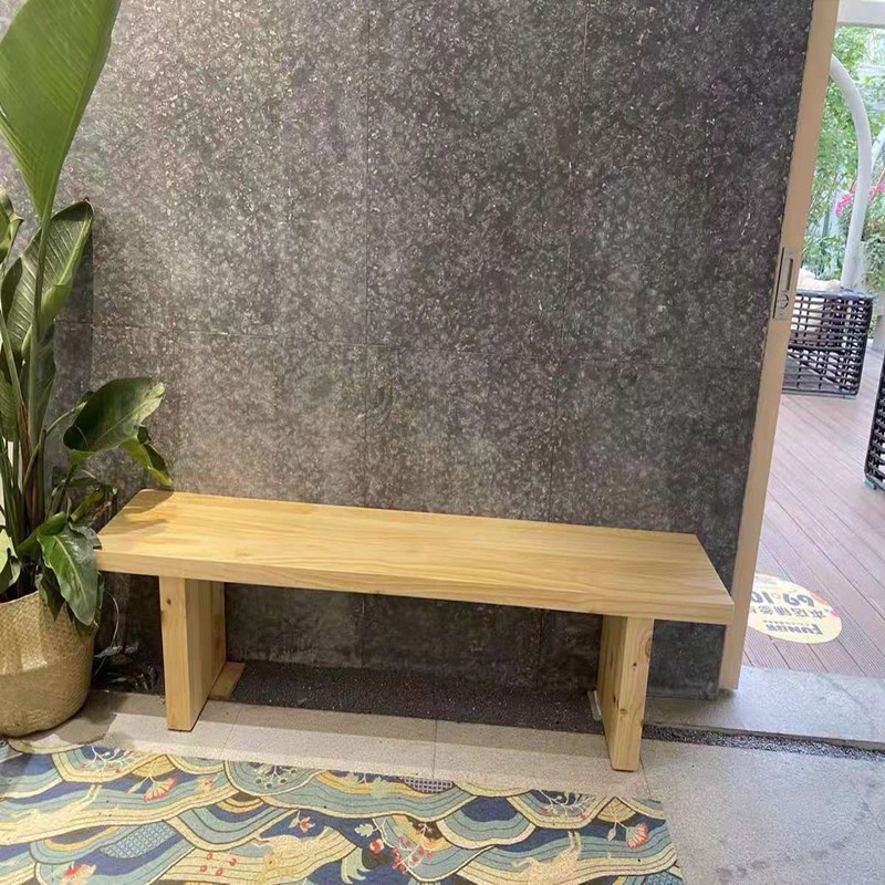 Nordic solid wood bench long bench rest area bench simple dining stool home door changing shoe stool bedroom bed end stool