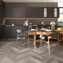 Nordic simple fish bone wood grain brick restaurant bedroom non-slip floor tiles imitation wooden floor herringbone antique brick