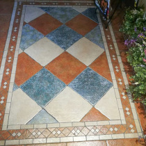 Retro Antique Tile Kitchen Toilet Balcony Bohemia Kitchen Balcony Terrace