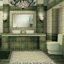 American country antique brick 300 green kitchen toilet tile non-slip wall floor tile