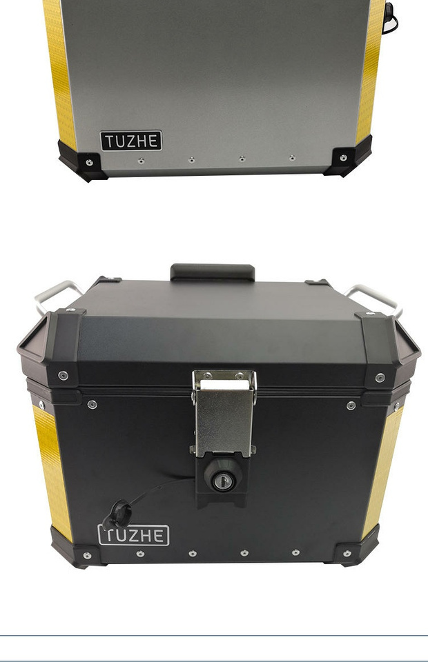 Everest Kaiyue 400X500X cách ba hộp Motomo du lịch bên nhôm hộp bên sửa đổi hộp phía sau hộp - Xe gắn máy phía sau hộp hộp đựng đồ cho xe máy