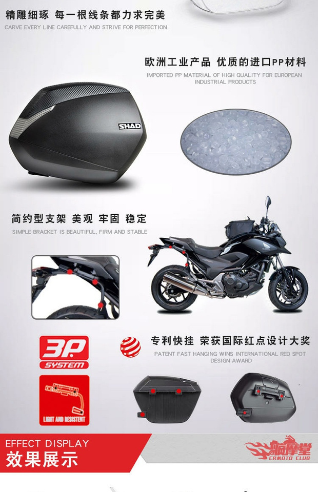 Hộp đuôi xe máy nam cho Kawasaki Z650 khung sửa đổi Xia Du hộp bên cạnh hộp ba hộp hai bên - Xe gắn máy phía sau hộp cốp gắn sau xe máy