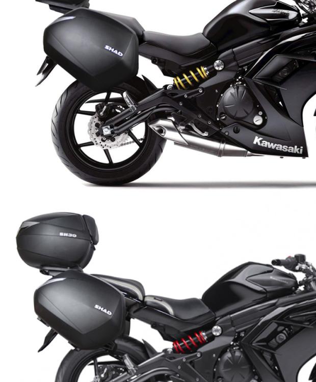 Xia De bên hông hộp đuôi khung Kawasaki 250 Kawasaki 650 series ER6N / F / V xe máy chuyên dụng khung sườn phụ - Xe gắn máy phía sau hộp thùng đựng đồ xe máy