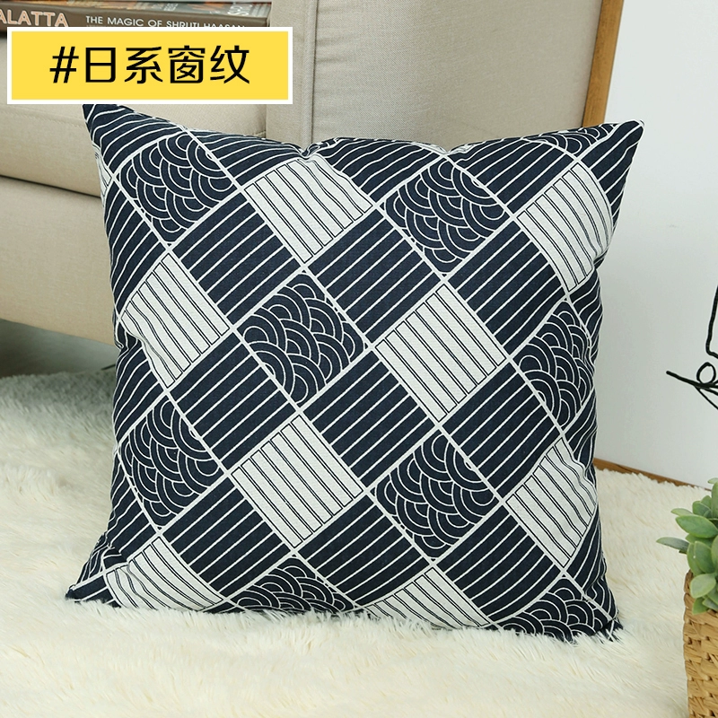 Bắc Âu bông và vải lanh gối đệm trở lại phòng khách sofa xe ghế văn phòng lớn thắt lưng gối gối lõi chăn gối văn phòng 2 trong 1