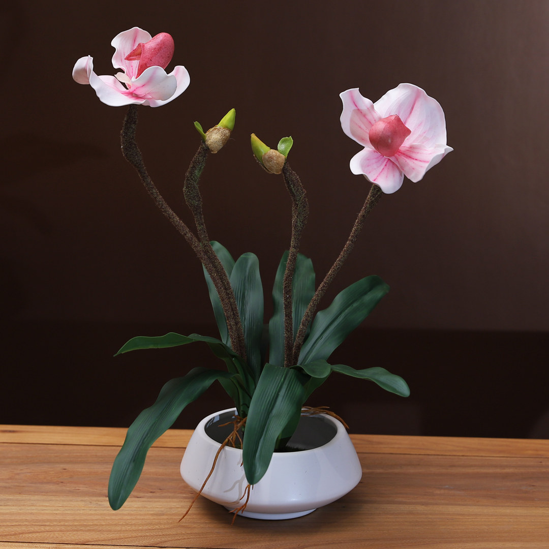 New Chinese emulated floral suit swinging piece Living room table TV cabinet Fake Flower Desktop Potted Decoration Flower Furnishing