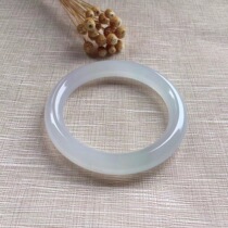 Ice seed ice through jade bracelet Myanmar a goods round bar water jade bracelet from fluorescent transparent jade bracelet children