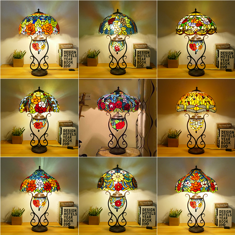 Southeast Asia American retro field Garden Wind Decoration Big Table Lamp Eurostyle Bookhouse Bar Living-room Wedding bedroom Bedroom headboard Lamp