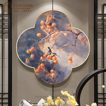 Original hand-painted Persimmon oil painting porch living room sofa decoration painting bedroom background wall hanging painting meaning everything goes well
