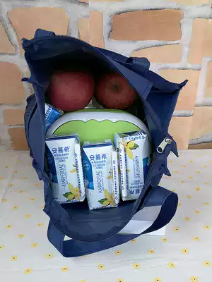 Portable bag with rice storage bag male cartoon children's bento with handbag Primary school student cute waterproof