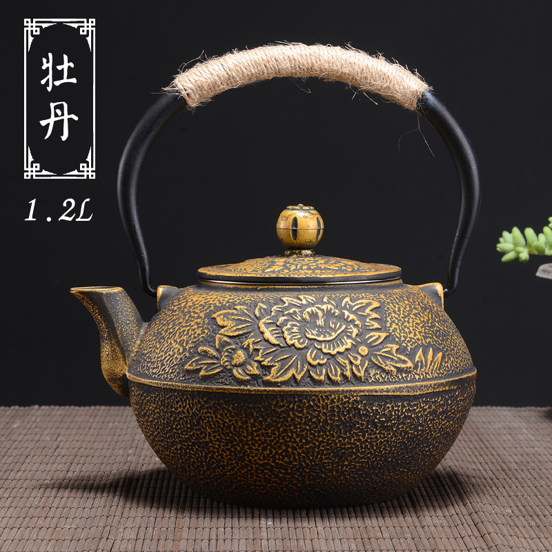 Antique cast iron pot teapot 900ML imitation Japanese old iron pot set raw iron pot tea set tea kettle restaurant