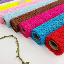 Kindergarten handmade DIY hollow jacquard mesh creative wall decoration bouquet mesh childrens entrance pendant wall sticker