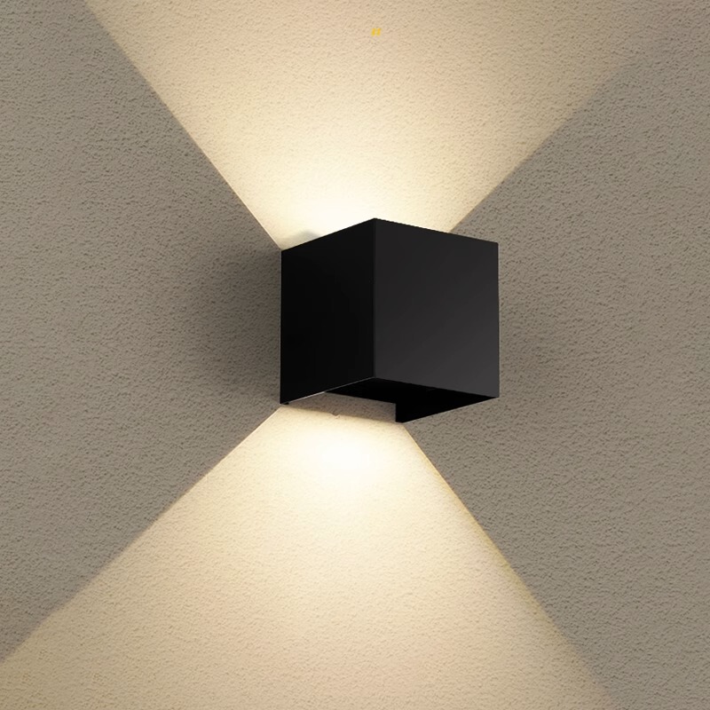 Simple Modern Bedside Lamp Hotel Corridor Square Wall Lamp Adjustable up and down Outdoor Waterproof Creative Wall Washer Lamp